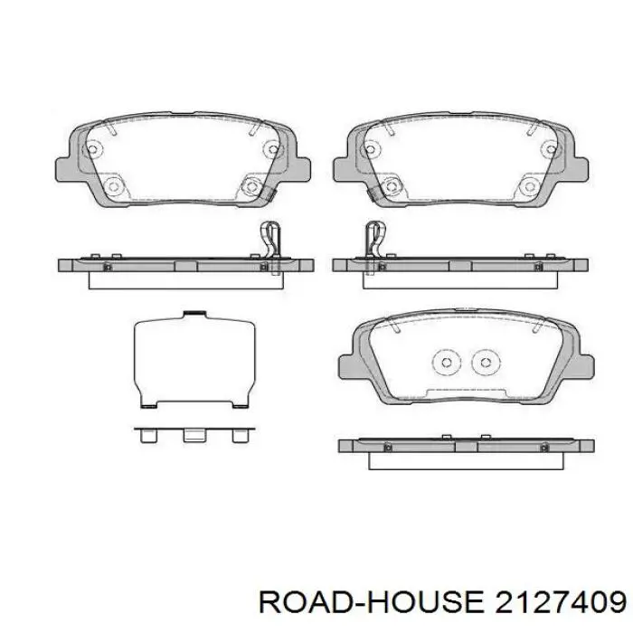 2127409 Road House pastillas de freno traseras