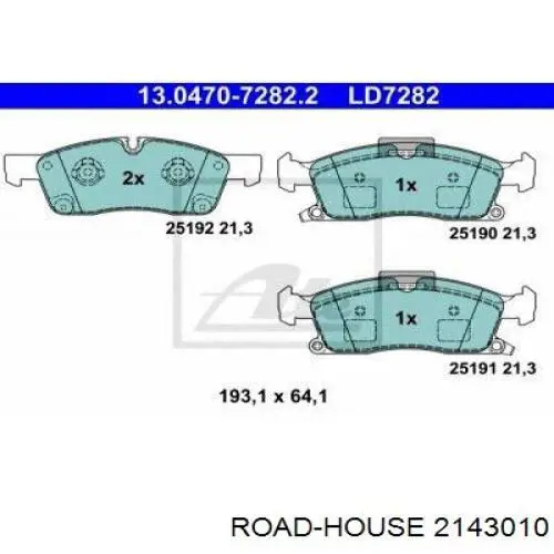 Comprar 2143010 Road House Pastillas delanteras de freno