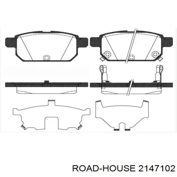 2147102 Road House pastillas de freno traseras