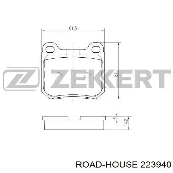 2239.40 Road House pastillas de freno traseras