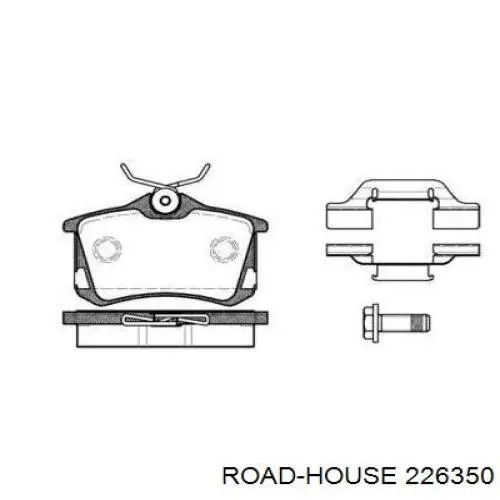 2263.50 Road House pastillas de freno traseras