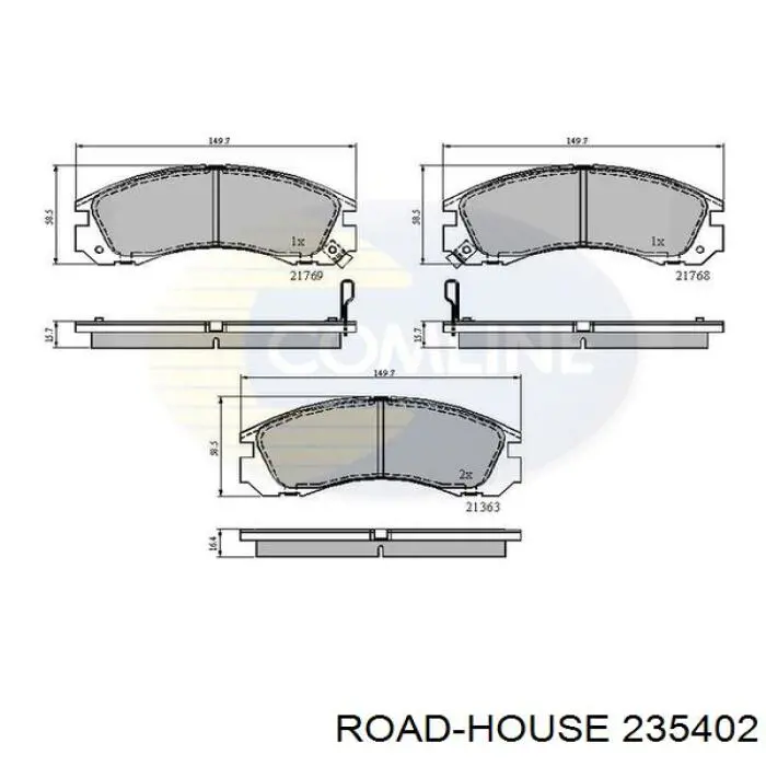 2354.02 Road House pastillas de freno delanteras