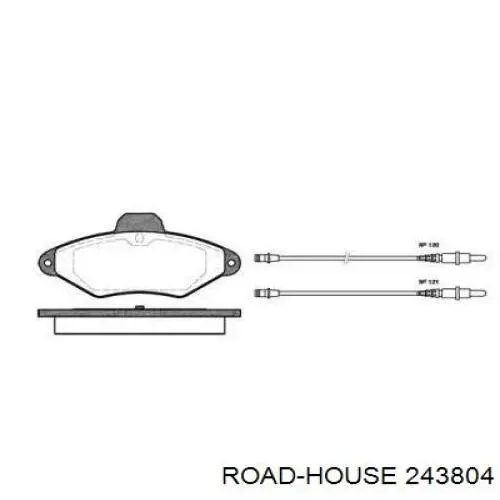 Comprar 243804 Road House Pastillas delanteras de freno