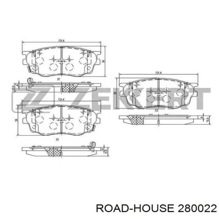 280022 Road House pastillas de freno delanteras