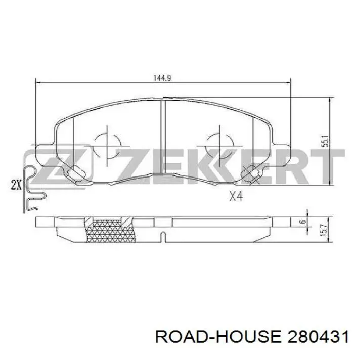 Comprar 280431 Road House Pastillas delanteras de freno