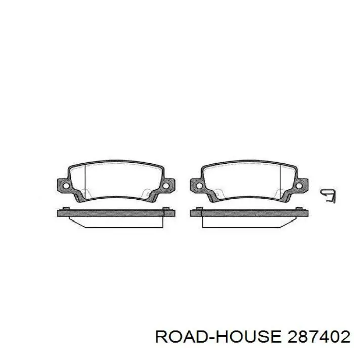 Pastillas traseras de freno Road House 287402 precio, desde 21,32 EUR