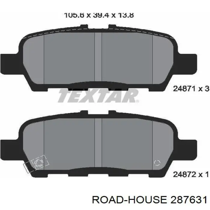 Pastillas traseras de freno Road House 287631 precio, desde 19,53 EUR