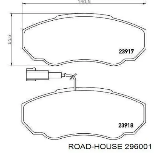 Comprar 296001 Road House Pastillas delanteras de freno