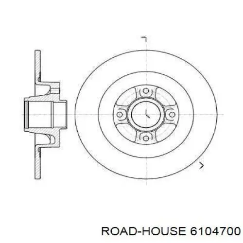 61047.00 Road House disco de freno trasero