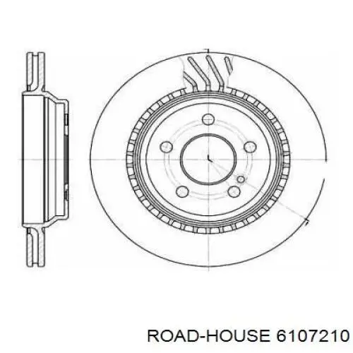 61072.10 Road House disco de freno trasero