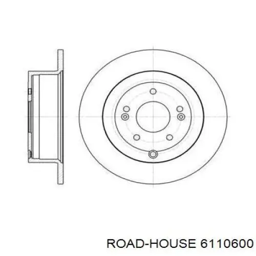 61106.00 Road House disco de freno trasero