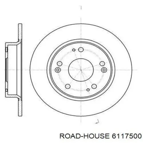 Disco de freno trasero Road House 6117500 precio, desde 28,63 EUR