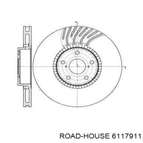 6117911 Road House disco de freno delantero