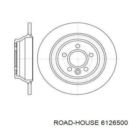 6126500 Road House disco de freno trasero