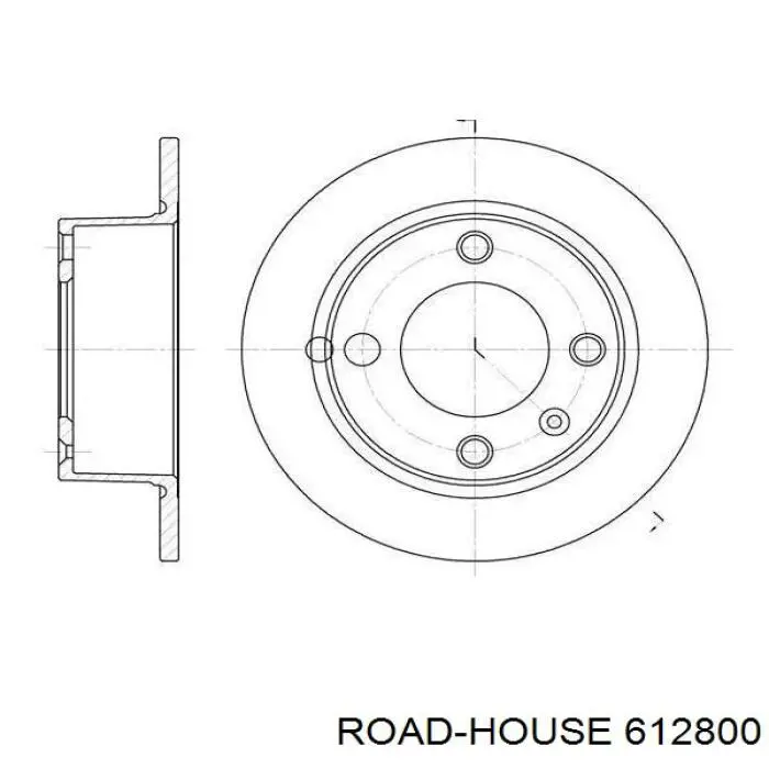 Disco de freno trasero Peugeot 206 2A/C