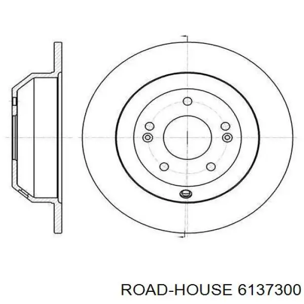 61373.00 Road House disco de freno trasero