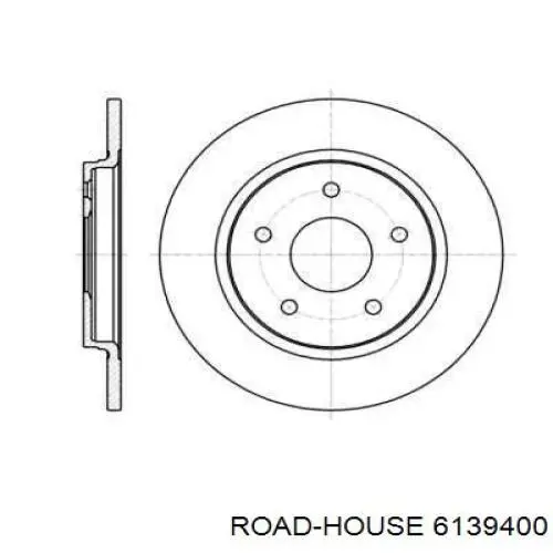 6139400 Road House disco de freno trasero