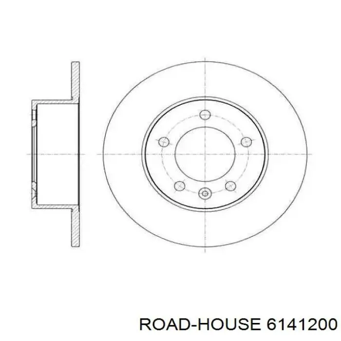 6141200 Road House Freno de disco trasero