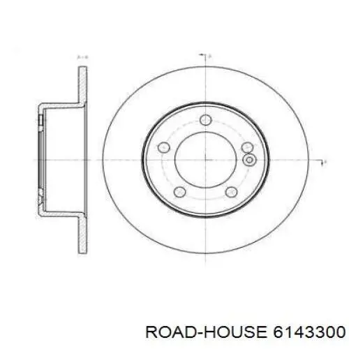 61433.00 Road House disco de freno trasero