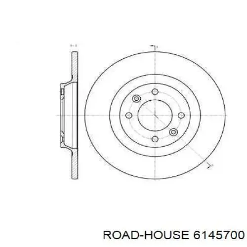 61457.00 Road House disco de freno trasero