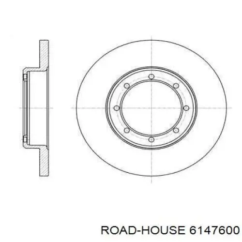 6147600 Road House disco de freno trasero