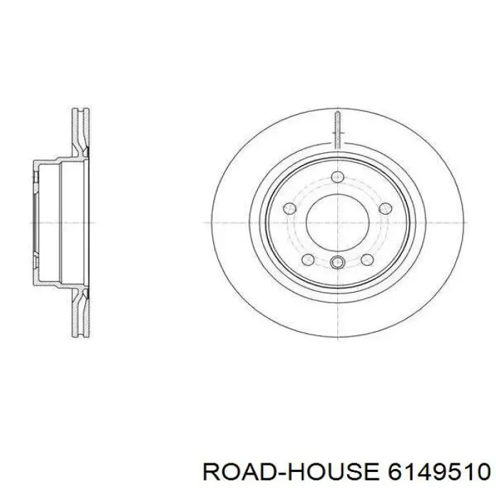 6149510 Road House disco de freno trasero