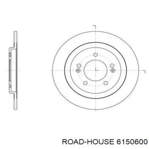 6150600 Road House disco de freno trasero