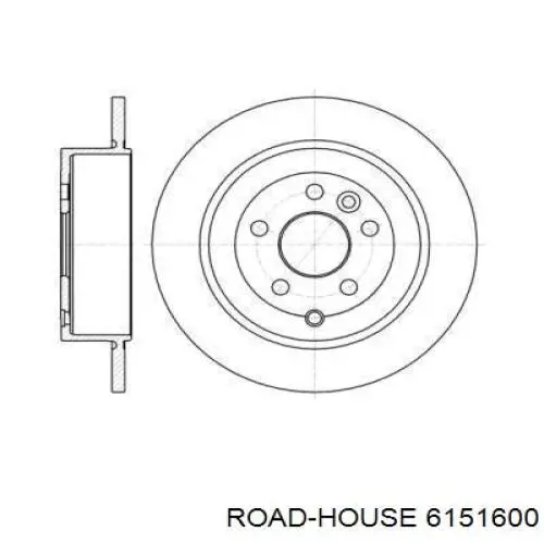 6151600 Road House Freno de disco trasero