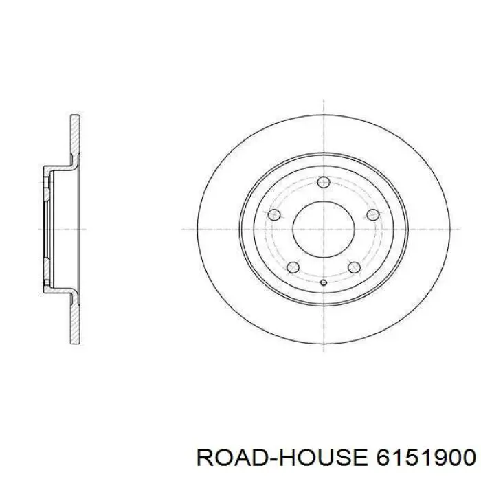 61519.00 Road House disco de freno trasero