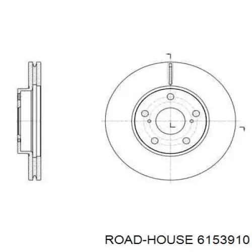 6153910 Road House disco de freno delantero