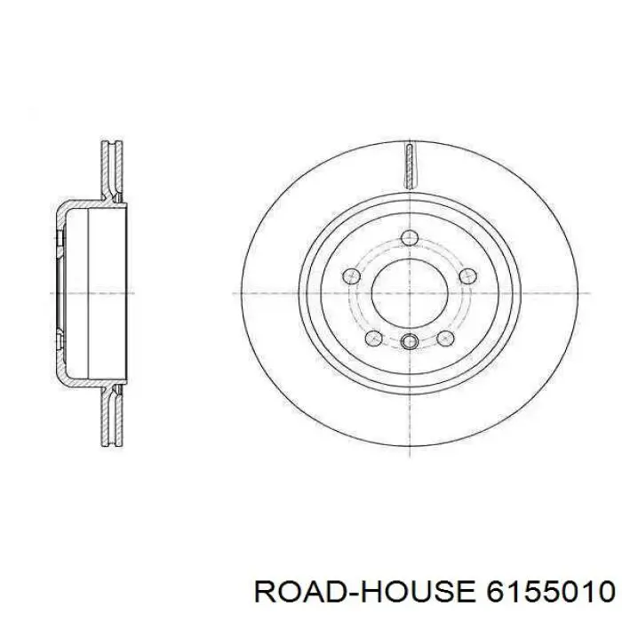 6155010 Road House disco de freno trasero