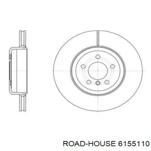 61551.10 Road House disco de freno trasero