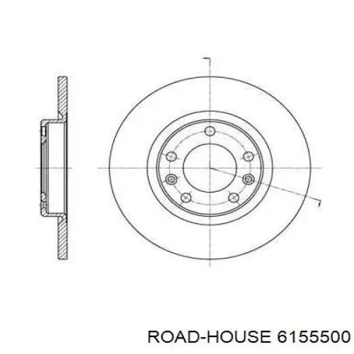 61555.00 Road House disco de freno trasero