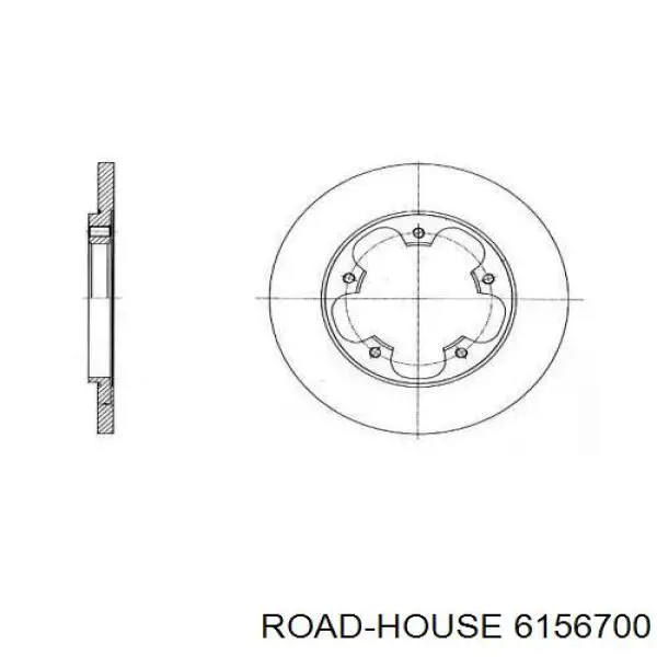 61567.00 Road House disco de freno trasero