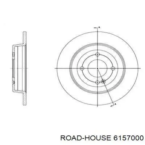 Disco de freno trasero Road House 6157000 precio, desde 26,13 EUR