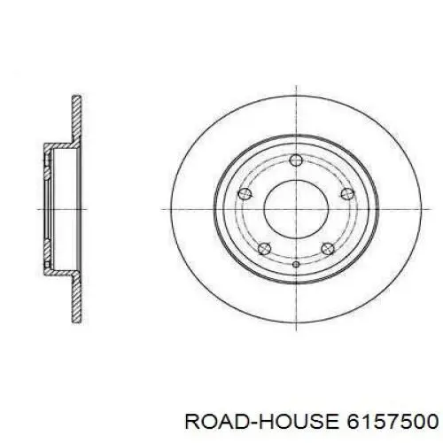 61575.00 Road House disco de freno trasero