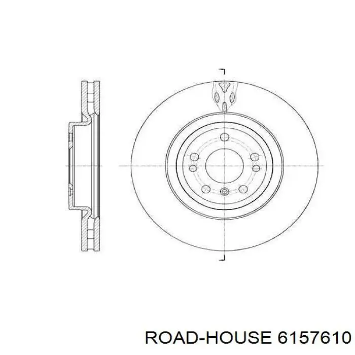 6157610 Road House disco de freno delantero