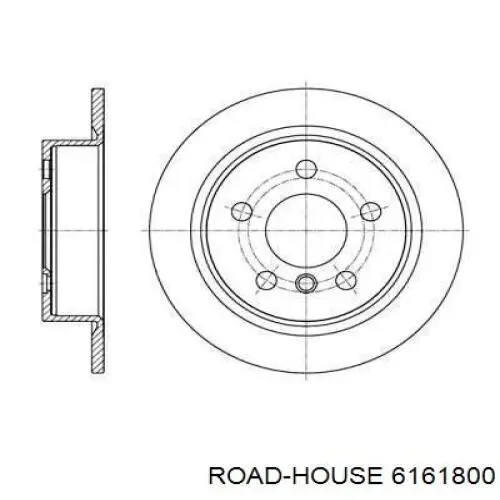 6161800 Road House Freno de disco trasero