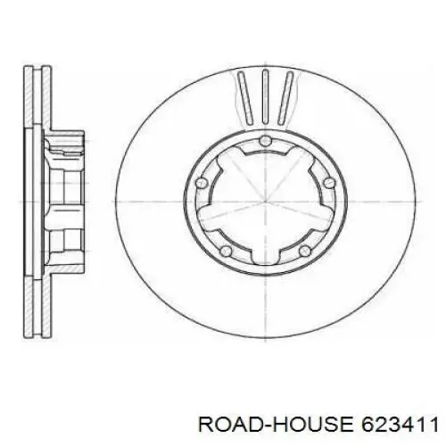 6234.11 Road House freno de disco delantero