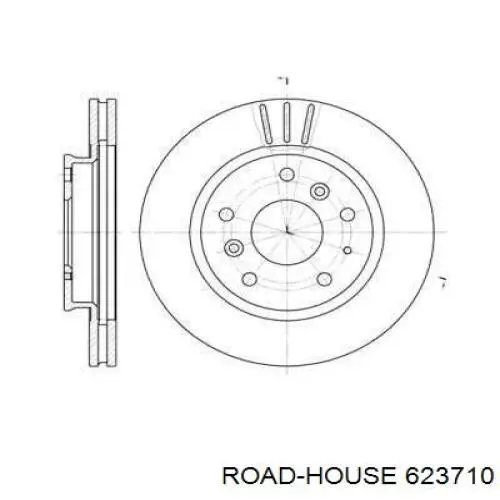 6237.10 Road House freno de disco delantero