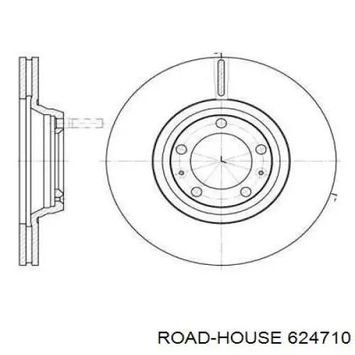 624710 Road House disco de freno delantero