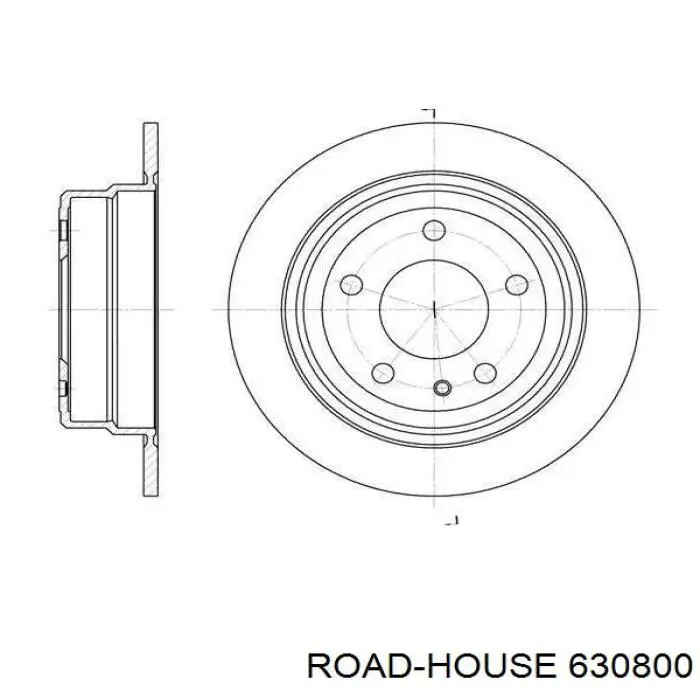 630800 Road House disco de freno trasero