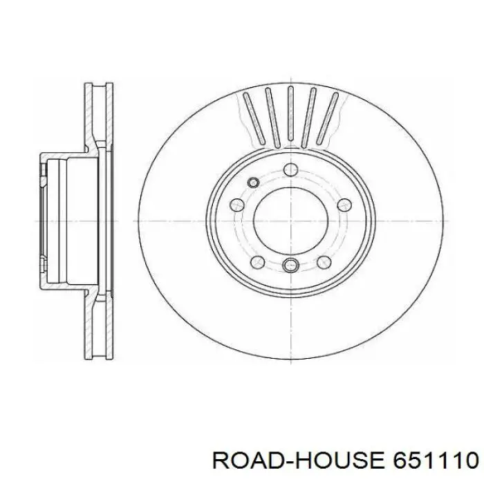 651110 Road House disco de freno delantero