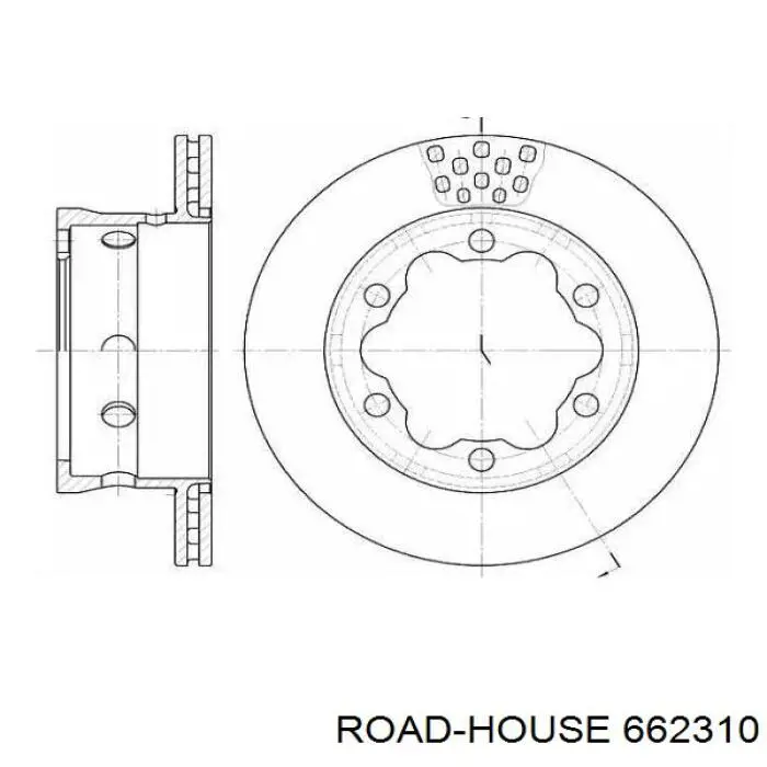 662310 Road House Freno de disco trasero