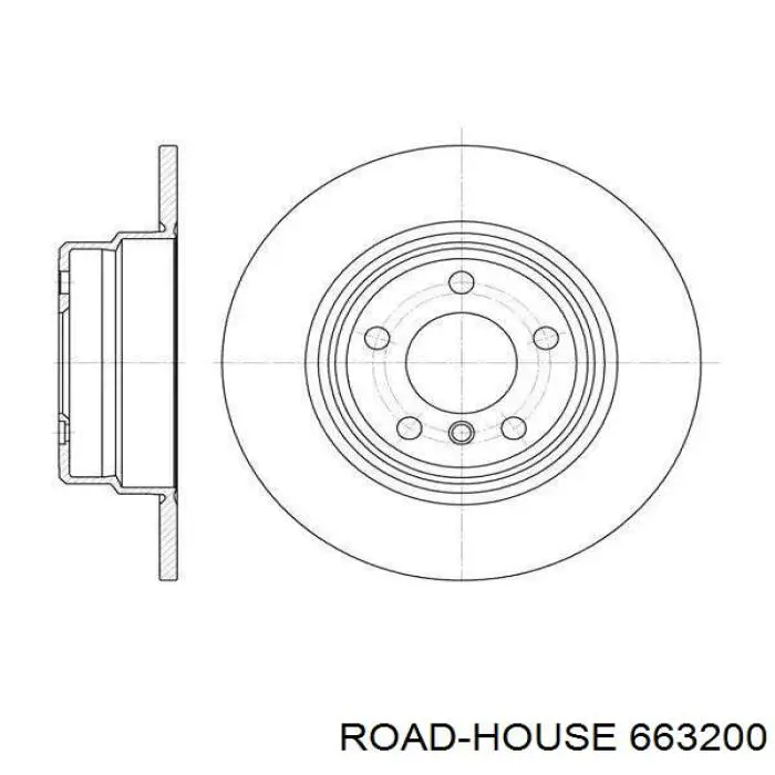 663200 Road House disco de freno trasero