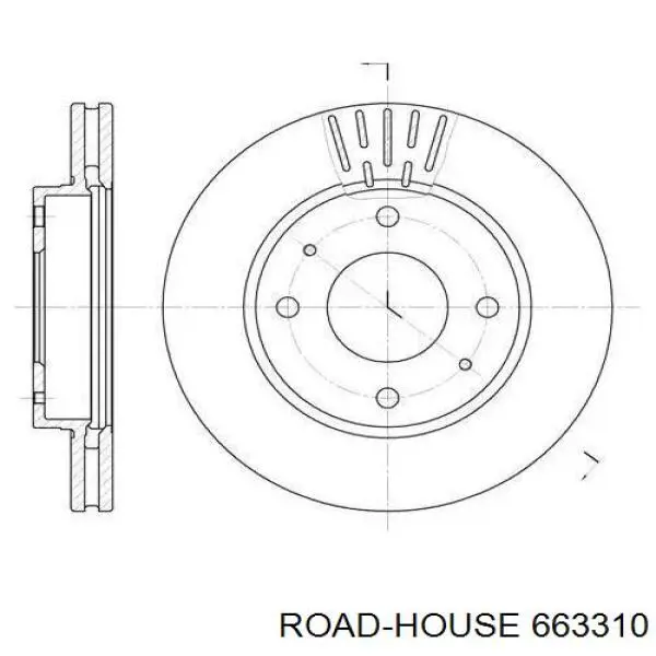 663310 Road House disco de freno delantero