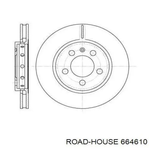 664610 Road House disco de freno trasero