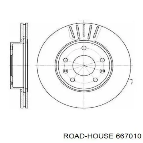 6670.10 Road House freno de disco delantero