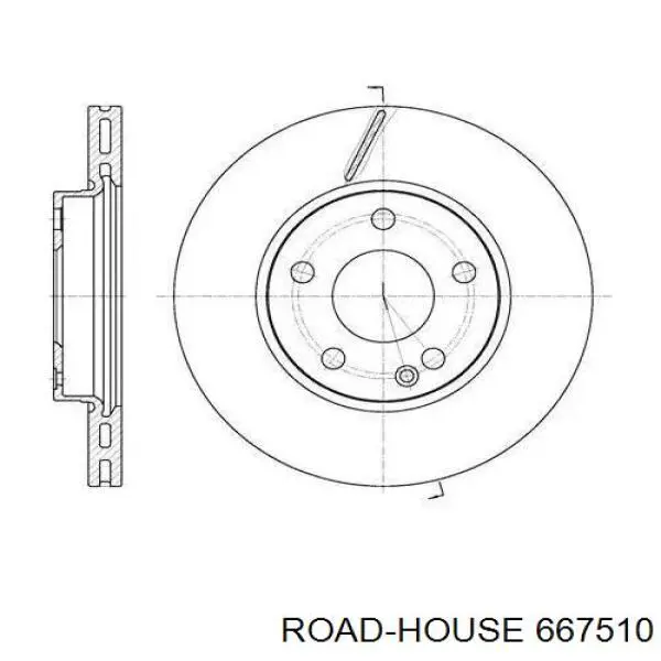 667510 Road House disco de freno delantero