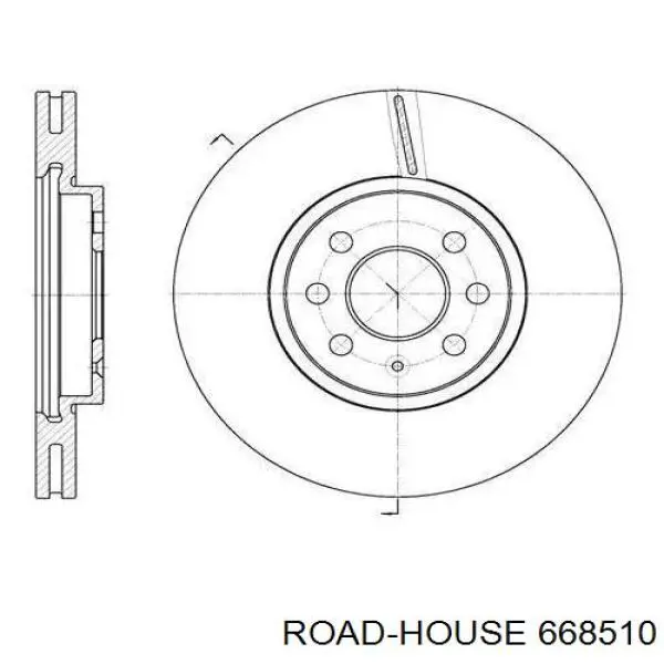 668510 Road House disco de freno delantero